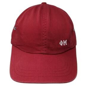 Alternative Headwear Phi Mu Hat Red White Baseball Cap OS Adjustable Cotton